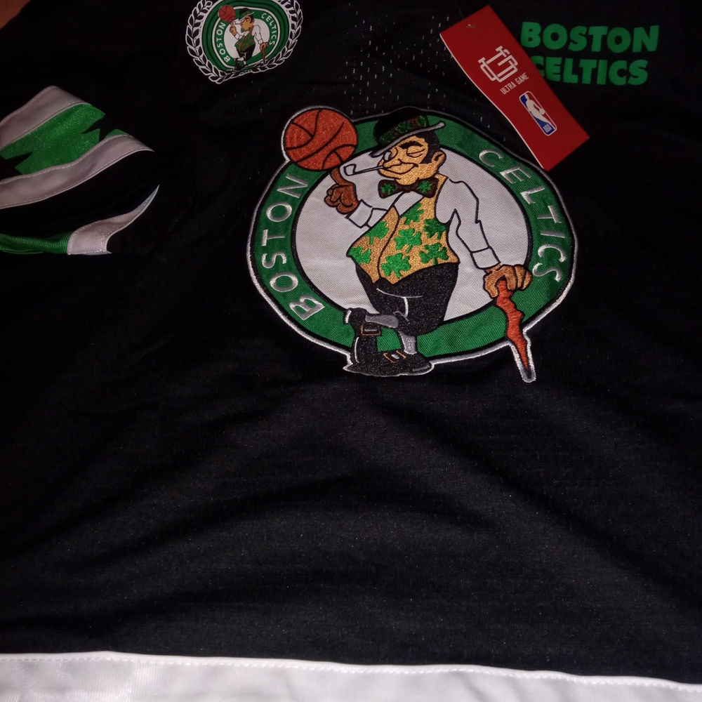 NBA Boston Celtics Black and Green Jersey